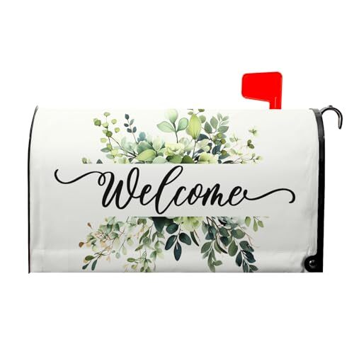 Welcome Spring Mailbox Covers Magnetic 25.5x21 inch Eucalyptus Leaf231225 - Afbeelding 1 van 7