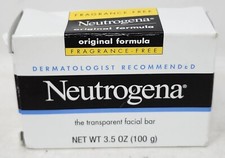 Neutrogena Original Fragrance-Free Facial Cleansing Bar with Glycerin 3.5 Oz