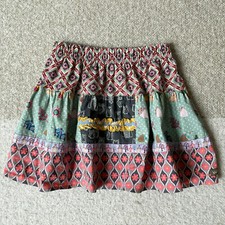 Matilda Jane Once Upon a Time Croquet Molly Skirt Girls 6 Houses Trees Owls