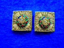 PAIR BRITISH ARMY OFFICERS MESS DRESS GOLD BULLION RANK PIPS, BRITISH MADE