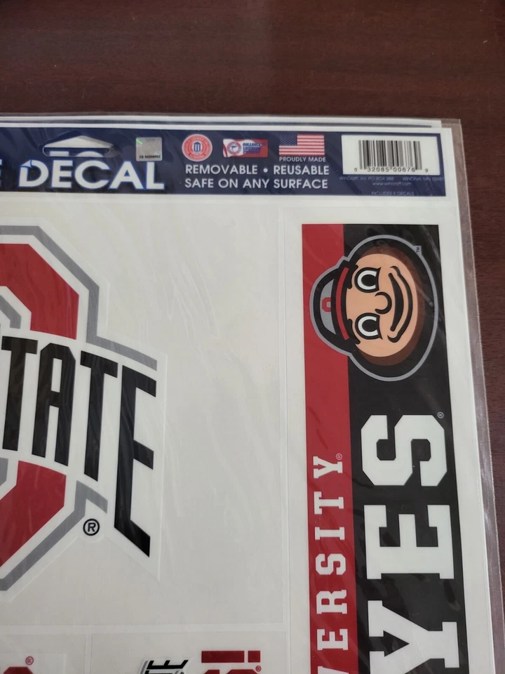 Ohio State Buckeyes Multi-Use Decals Set Removable Reusable All Surface Safe US - Image 2 of 4