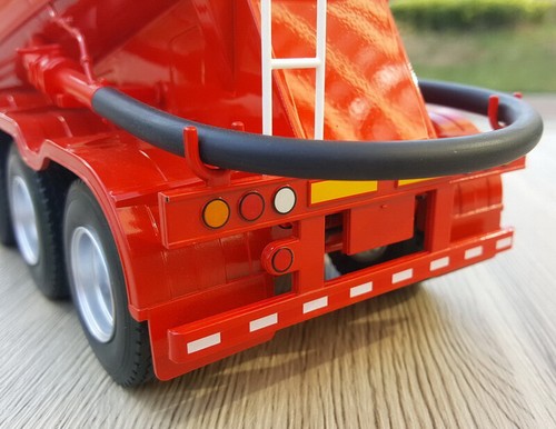 FLOZ 35 CBM Cement Semi-trailer Tank Red 1/24 Diecast Truck Pre-built Model - Picture 9 of 9