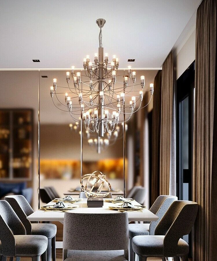 Candelabro 18/30/50 luzes Gino Sarfatti pendente luminária de teto - Imagem 3 de 4