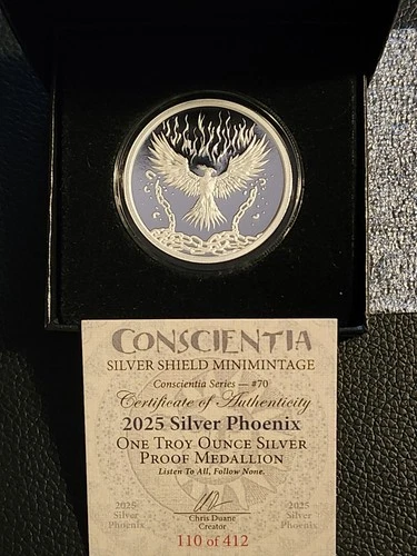 2025 Silver Shield "Silver Phoenix" Proof In Original Box With COA #110