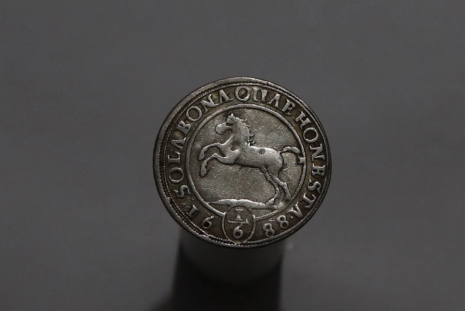 🧭 🇩🇪 ALEMANIA BRAUNS-CA-HAN. 6 MARIENGROSCHEN 1688 PLATA B86 WP31 Foto 2 de 3