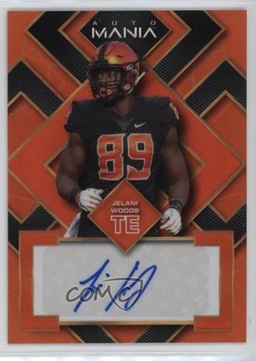 2022 Wild Card Mania Square Orange Rainbow Jelani Woods Rookie Auto RC 0s55