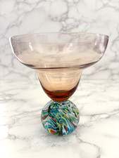 Base sfera bolla soffiata a mano vintage cocktail vetro martini stile Murano