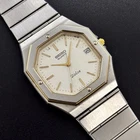 Vintage Seiko Dolce Sand Textured Dial Octagon Japan Men Quartz Watch 9522-5020