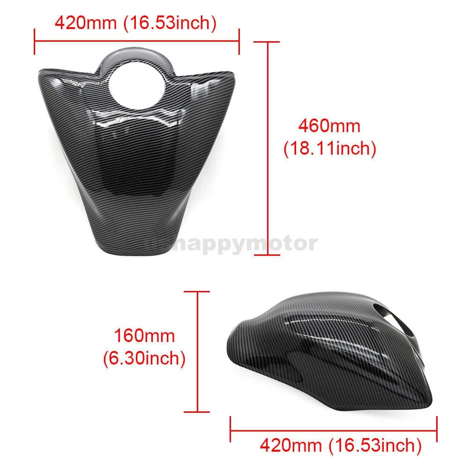 For Yamaha YZF R6 2017-2020 Full Gas Fuel Tank Cover Carbon Fiber Color Twill - Image 2 of 4