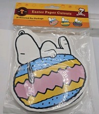 36 NEW Snoopy EASTER EGG cardstock CUTOUT Classroom Teacher Decor EUREKA 3diff