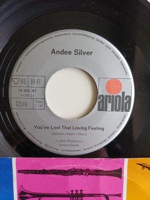 C NM 7'' Andee Silver   You've Lost That Loving Feeling / Go Now GER Ariola Vinyl