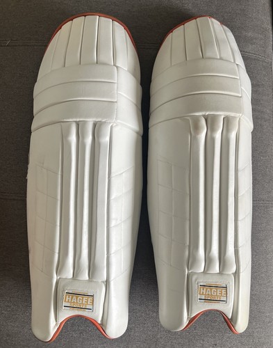 Hagee Sports Cricket Leg Batting Pads Men’s 3 Strap Made In Pakistan White