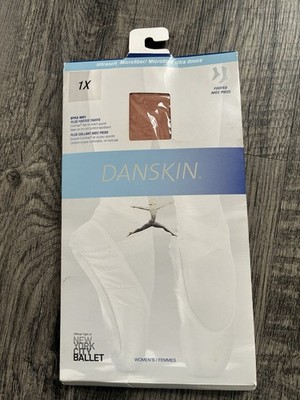 Danskin Women's Ultrasoft Microfiber Footed Tights 1X, Toast