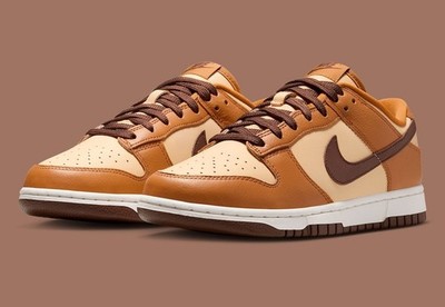 Nike Women's Dunk Low Shoes Desert Ochre Cherry Charm Brown HQ7487