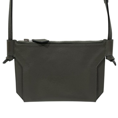 Sac bandoulière Hermes Ultrapla 24 Vert Gris Evercolor cuir Z tampon avec boite 99 - Photo 3/10