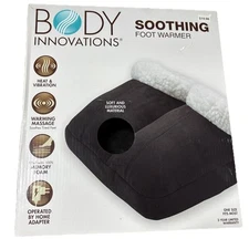 Black Body Innovations Soothing Foot Warmer with Vibration Massage Memory Foam