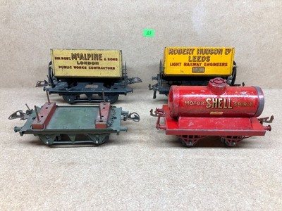 Hornby Spur 0 No.1 Holzwagen, Shell Tankwagen & 2 Kippwagen