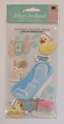 Jolee's Baby Bath Time Tub Rubber Duckie Soap Shampoo Scrapbooking Stickers