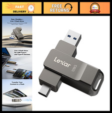 128GB Dual USB 3.2 Type-C Flash Drive, Metal Swivel Thumb Drive, USB-C Storage