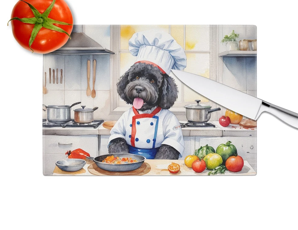 Portuguese Water Dog The Chef Glass Cutting Board Large DAC6309LCB - Image 4 of 4