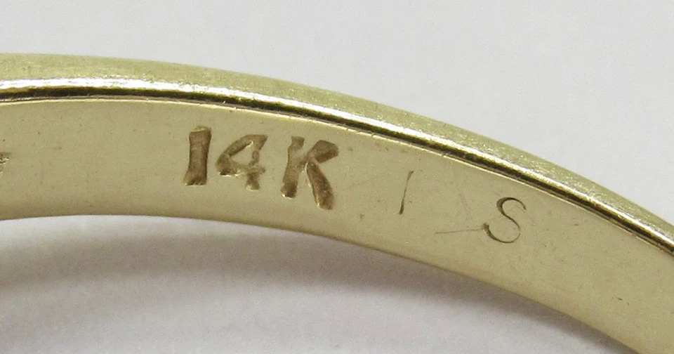 Estate 14K Yellow Gold 1.01ctw Diamond Tiered Wedding Anniversary Band Size 6.5 - Image 4 of 4