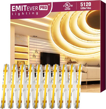 COB LED Strip Lights Warm White, 3000K Tape Light Premium High Density, DC 24V,