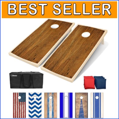 Regulation Size 4' x 2' Cornhole Game   Complete Set with Carrying Case