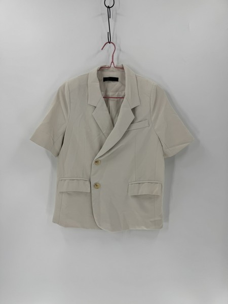 Cream short sleeve blazer Sz XL