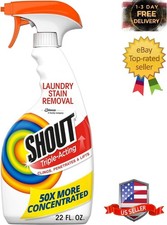 Shout Active Enzyme Laundry Stain Remover Spray for Clothes, Triple-Acting Formu