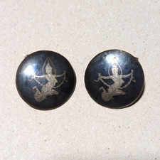 Vintage Sterling 925 Siam Dancer Cufflinks Bl...