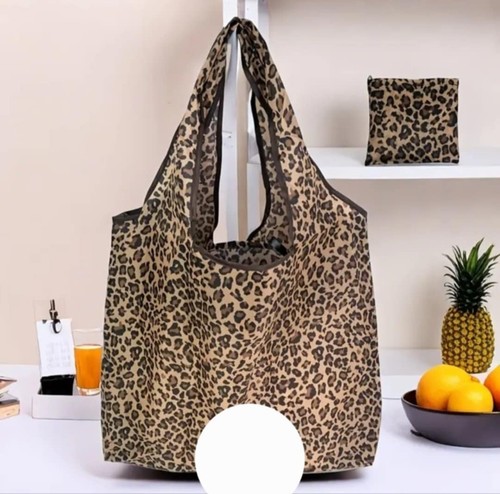 Folding Shopping Bags Reusable Foldable Large Grocery Tote Bags Pouch For Travel - Picture 15 of 23