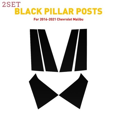 Fit Chevrolet Malibu 2016-2021 12pcs Glossy Black Pillar Posts Door Trim Cover U