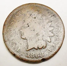 1868 P Indian Head Cent / Penny  CULL   **FREE SHIPPING**