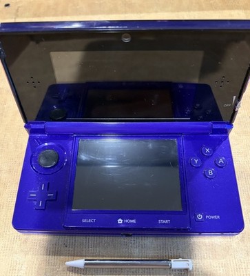 Nintendo 3DS Midnight Purple Console With Charger TESTED WORKING