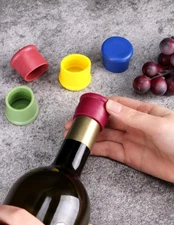 5 PCS Silicone Wine Stoppers Bottle Stopper Bottle Cork Reusable Champagne US