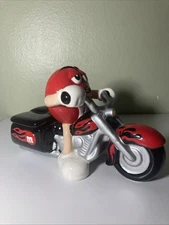 Galerie Red M&Ms Ceramic Motorcycle Candy Dish Candy Bowl