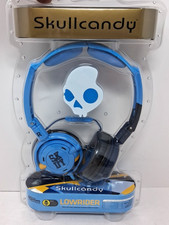 Skullcandy Lowrider On Ear 40mm Headphones Light Blue NEW In Line Microphone