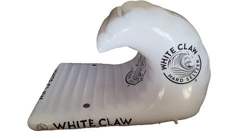 80 Inch Long Inflatable White Claw Hard Seltzer Raft Floatie Store Display