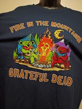Liquid Blue Grateful Dead FIRE ON THE MOUNTAIN Camping T Shirt XL BUY4 GET1FREE
