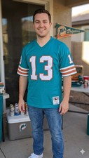 Mitchell & Ness 1984 Dan Marino Miami Dolphins Throwback Jersey Teal Large NWT