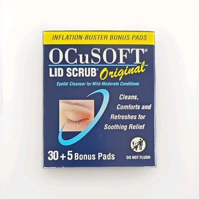 OCuSOFT Lid Scrub Original 30 Count Inflation Buster with 5 Extra Pads