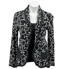 Carlo Colucci Womens Angora Wool Blazer Jacket Tank Top Set 38 Work Office Chic