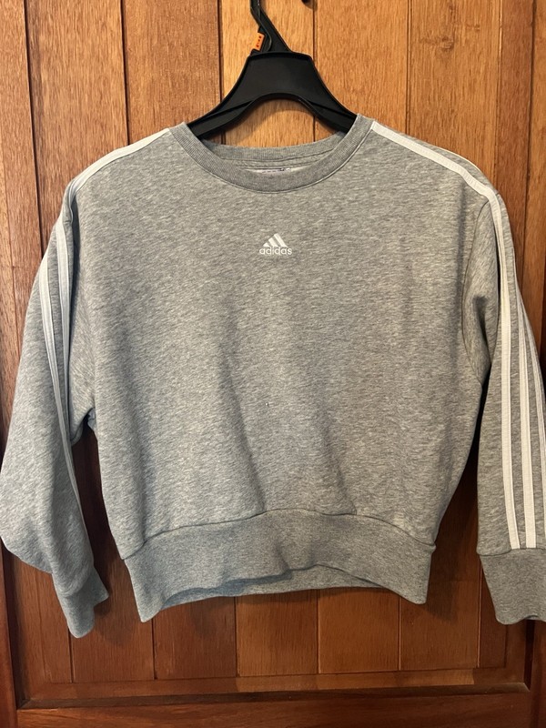 Girls Gray Adidas Sweatshirt Size Medium 10-12