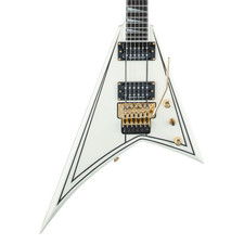 Used Jackson Pro Series Rhoads RR3 - Ivory with Black Pinstripes w/ Ebony FB