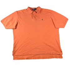 Vintage Polo Ralph Lauren Polo Short Sleeve Shirt Orange USA Made • Mens Size XL