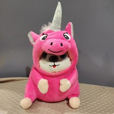 Nanco Hamster Plush in Pink Unicorn Outfit 12" Dressed Belly Buddy Soft Toy