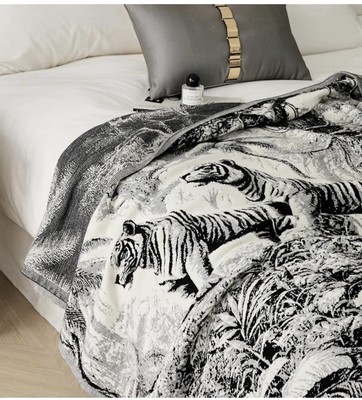 Guandi Goodies Tiger/Jungle Blanket, New, 51”x67”, Okeo-Tex 100
