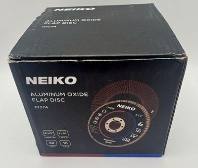 NEIKO 11107A 10 Pack Aluminum Oxide Flap Discs 4-1/2 for Angle Grinder, 60 Grit