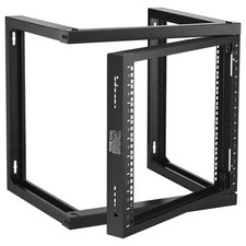 9U Wall Mount Rack, 150 lbs/68.04 kg Max Load Capacity, Open Frame Server Netwo