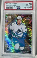 2024-25 Upper Deck Allure - Quinn Hughes #47 Gold Glitter Bomb /199